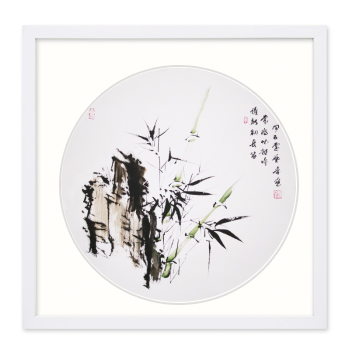 张艺群匠心绘制"梅,兰,竹,菊",并为其诗词落款,诗画一体,让整个画面
